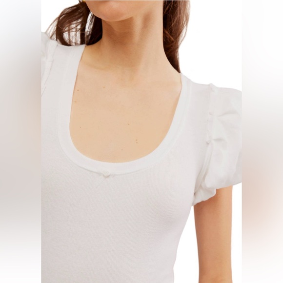 SALE🥳Free People Downtime Puff Sleeve Bodysuit🤍🌸 - Picture 7 of 11